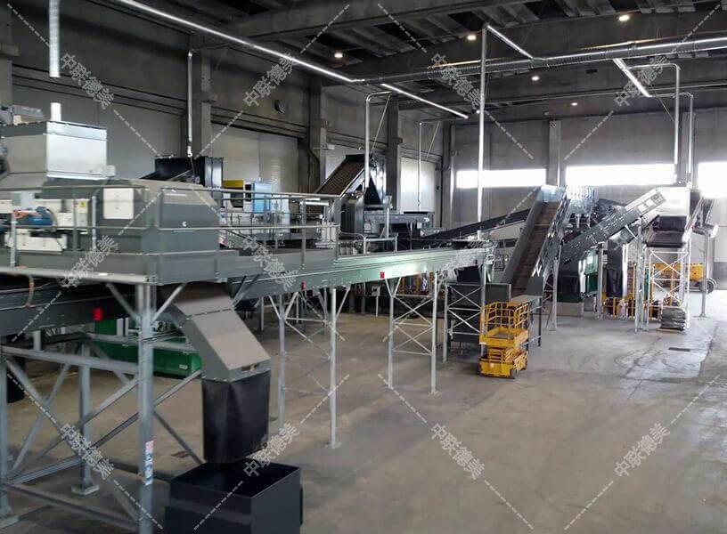 Decoration waste screening and processing production line equipment
